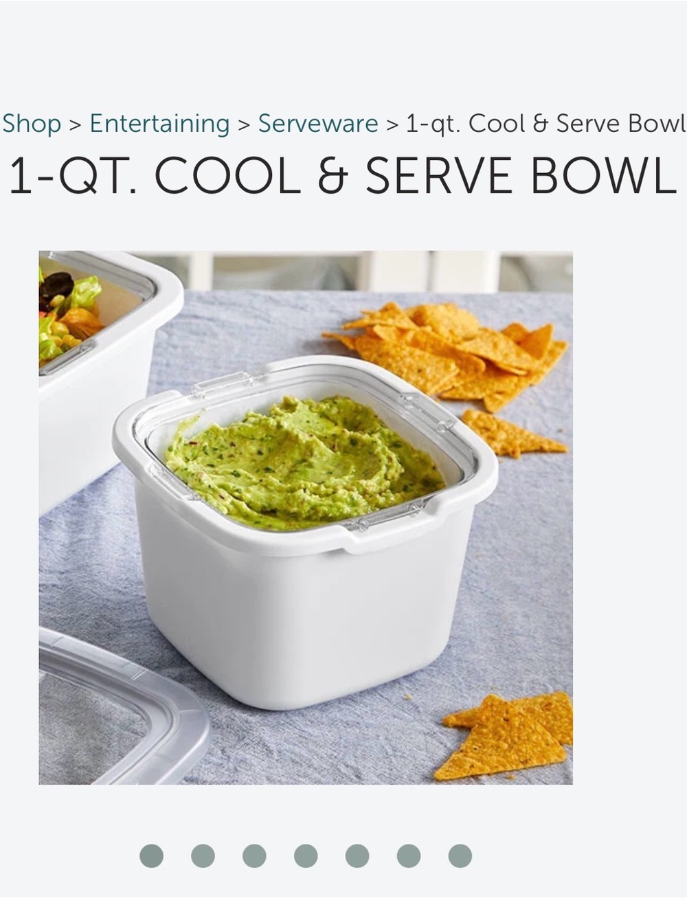 Pampered Chef 1qt Cool and Serve.